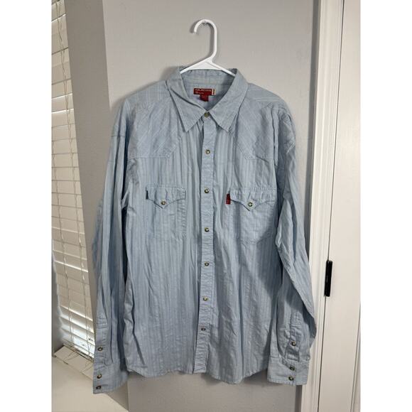 Guess Shirt Mens 2XL XXL Button‎ Up Blue Plaid Pearl Snap Y2K Western - Picture 1 of 6